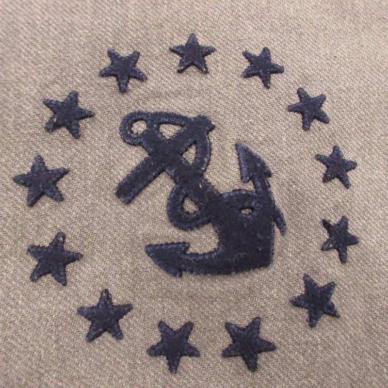 【中古】The REAL McCOY'S | ザリアルマッコイズ USN ANCHOR 米海軍 ベースボールシャツ 半袖シャツ MJ17013 グレー サイズ：M
