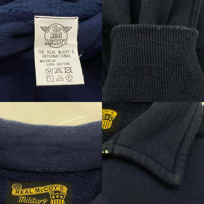 【中古】The REAL McCOY'S | ザリアルマッコイズ MILITARY 1/4 ZIP SWEATSHIRT / USAFA スウェット MC23102 ネイビー サイズ：M