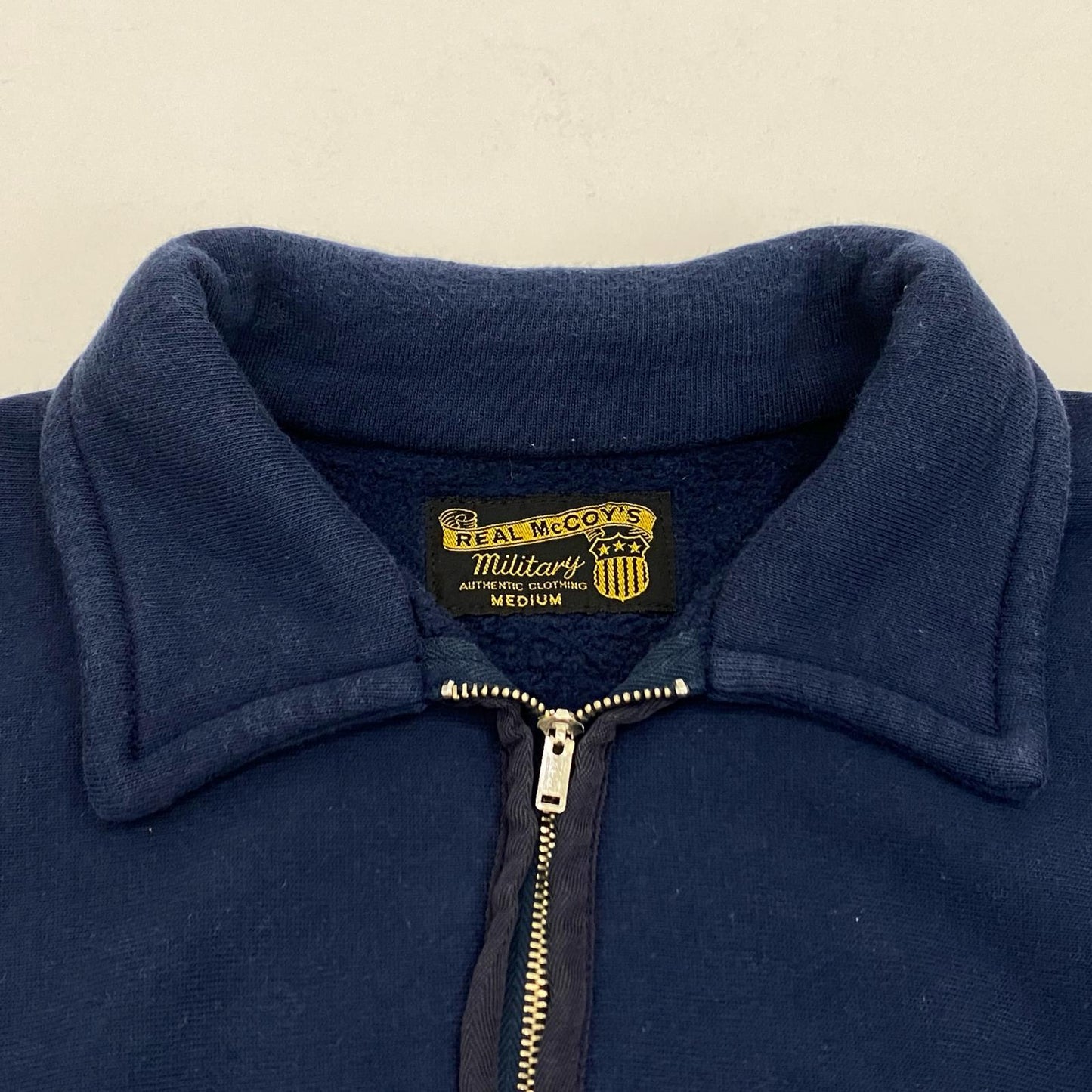 【中古】The REAL McCOY'S | ザリアルマッコイズ MILITARY 1/4 ZIP SWEATSHIRT / USAFA スウェット MC23102 ネイビー サイズ：M