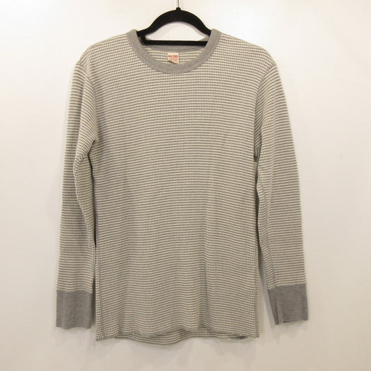 【中古】JOE McCOY | ジョーマッコイ WAFFLE STRIPE THERMAL SHIRT L/S 長袖Ｔシャツ MC21116 グレー サイズ：L