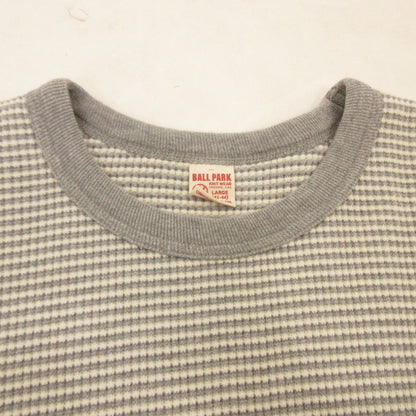 【中古】JOE McCOY | ジョーマッコイ WAFFLE STRIPE THERMAL SHIRT L/S 長袖Ｔシャツ MC21116 グレー サイズ：L