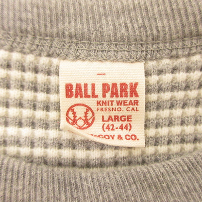 【中古】JOE McCOY | ジョーマッコイ WAFFLE STRIPE THERMAL SHIRT L/S 長袖Ｔシャツ MC21116 グレー サイズ：L