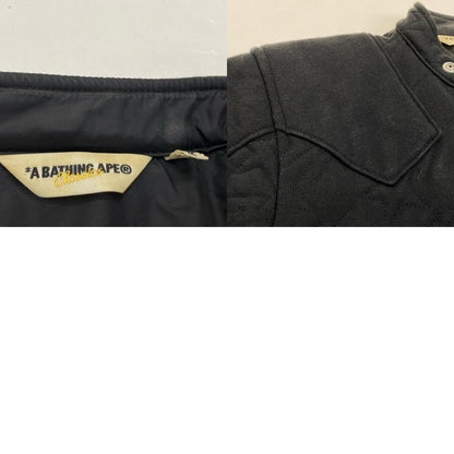 【中古】A BATHING APE | アベイシングエイプ その他アウター キルティングジャケット ブラック サイズ：M