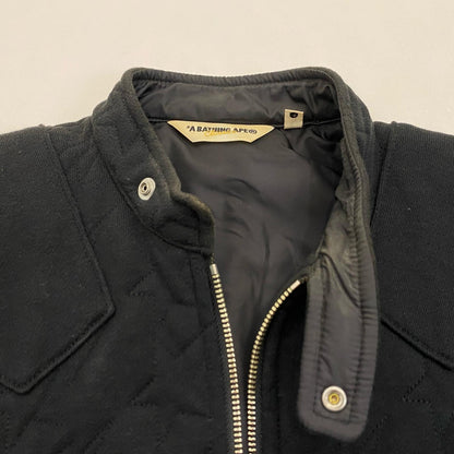 【中古】A BATHING APE | アベイシングエイプ その他アウター キルティングジャケット ブラック サイズ：M