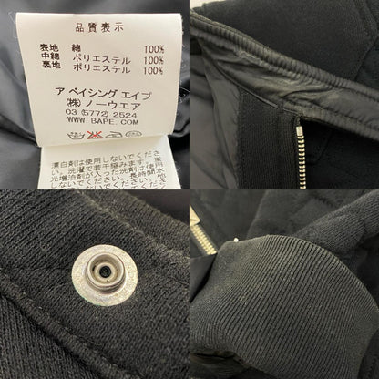 【中古】A BATHING APE | アベイシングエイプ その他アウター キルティングジャケット ブラック サイズ：M
