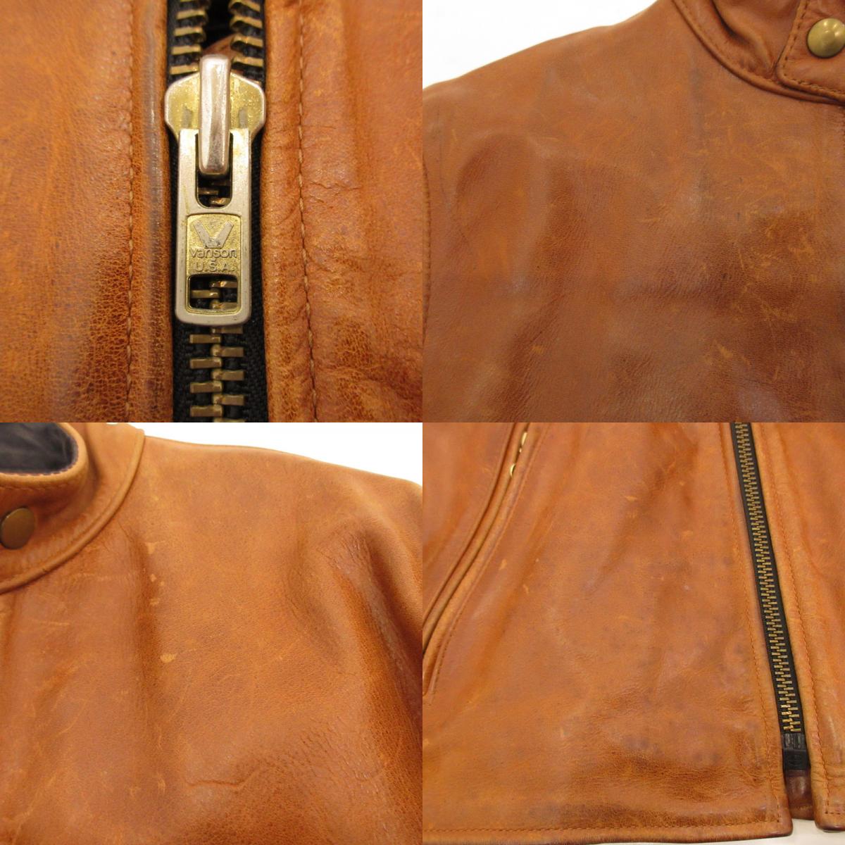 【中古】VANSON | バンソン レザー ブラウン サイズ：36