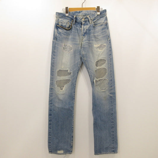 【中古】HYSTERIC GLAMOUR | ヒステリックグラマー デニムパンツ 0253AP02 SP加工 ライトブルー サイズ：30