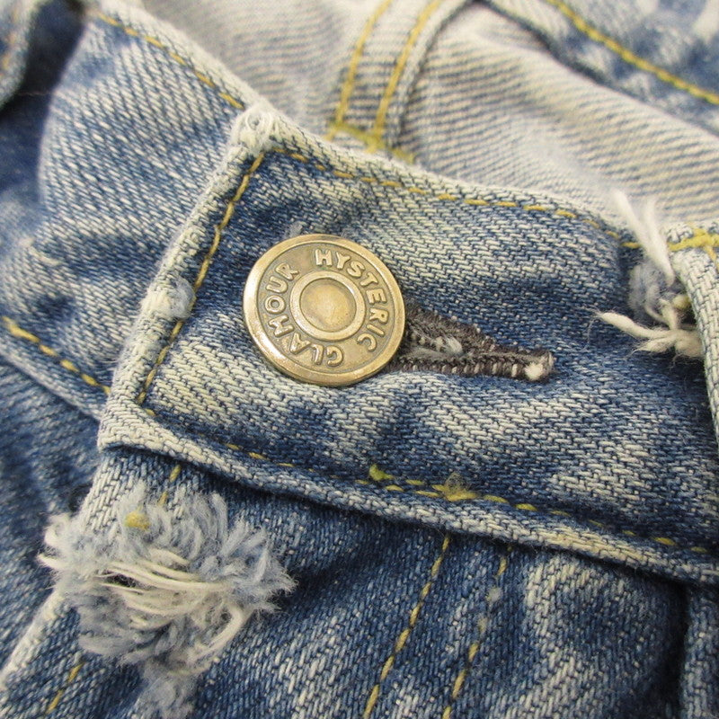 【中古】HYSTERIC GLAMOUR | ヒステリックグラマー デニムパンツ 0253AP02 SP加工 ライトブルー サイズ：30