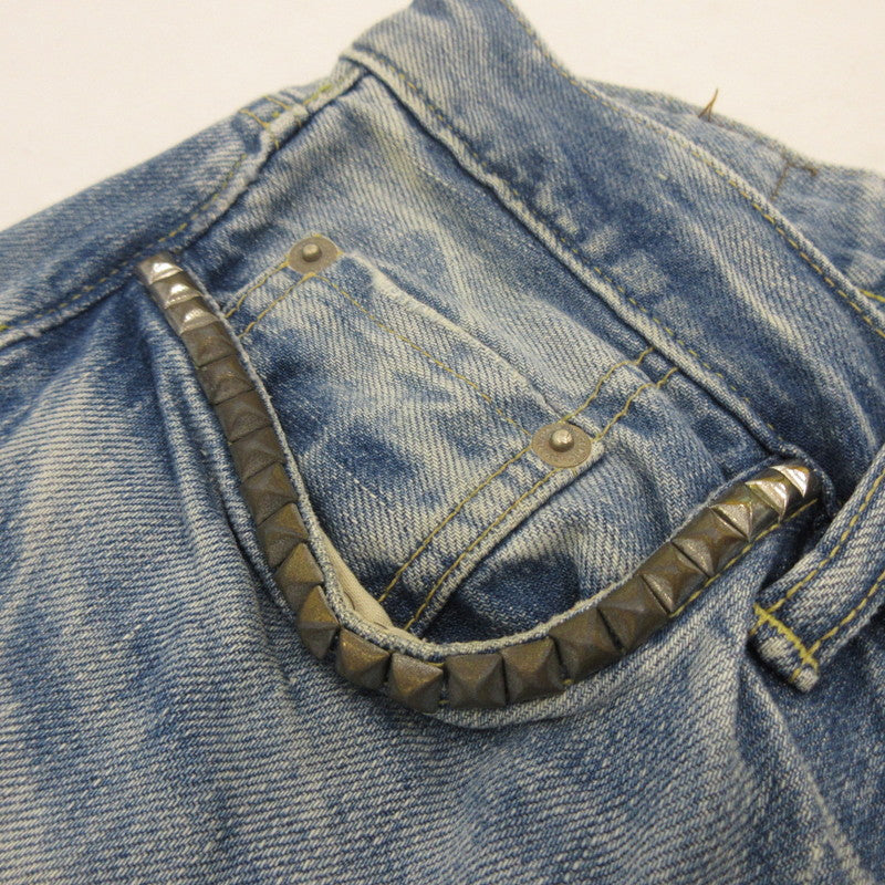 【中古】HYSTERIC GLAMOUR | ヒステリックグラマー デニムパンツ 0253AP02 SP加工 ライトブルー サイズ：30