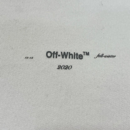 【中古】OFF-WHITE | オフホワイト DIAG UNFINISHED SLIM CREWNECK スウェット OMBA025E19E30003 2020S/S 並行品 ホワイト サイズ：S