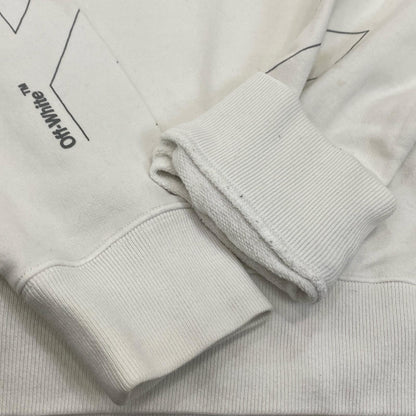 【中古】OFF-WHITE | オフホワイト DIAG UNFINISHED SLIM CREWNECK スウェット OMBA025E19E30003 2020S/S 並行品 ホワイト サイズ：S
