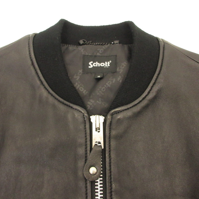 【中古】schott | ショット LEATHER JACKET BOWERY レザー 782-5950013 ブラック サイズ：M