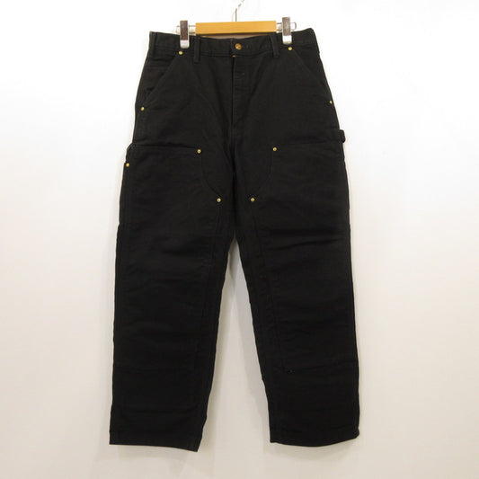 【中古】Carhartt | カーハート DOUBLE-FRONT WORK DUNGAREE パンツ B01-M ブラック サイズ：34