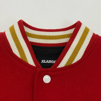 【中古】XLARGE | エクストララージ OG LOGO VARSITY JACKET スタジャン 101224021007 レッド サイズ：M