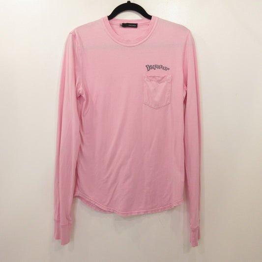 【中古】DSQUARED2 | ディースクエアード 長袖Ｔシャツ 71GC131 三崎商事 クラッシュ加工 ピンク サイズ：S