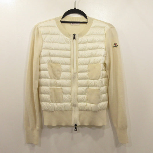 【中古】MONCLER | モンクレール CARDIGAN TRICOT ダウンジャケット J20939B51000 国内正規品 ホワイト サイズ：XS