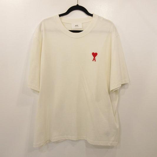 【中古】AMI | アミ 半袖Ｔシャツ UTS004.726 国内正規品 ホワイト サイズ：L