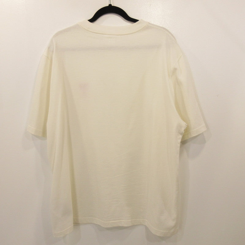 【中古】AMI | アミ 半袖Ｔシャツ UTS004.726 国内正規品 ホワイト サイズ：L