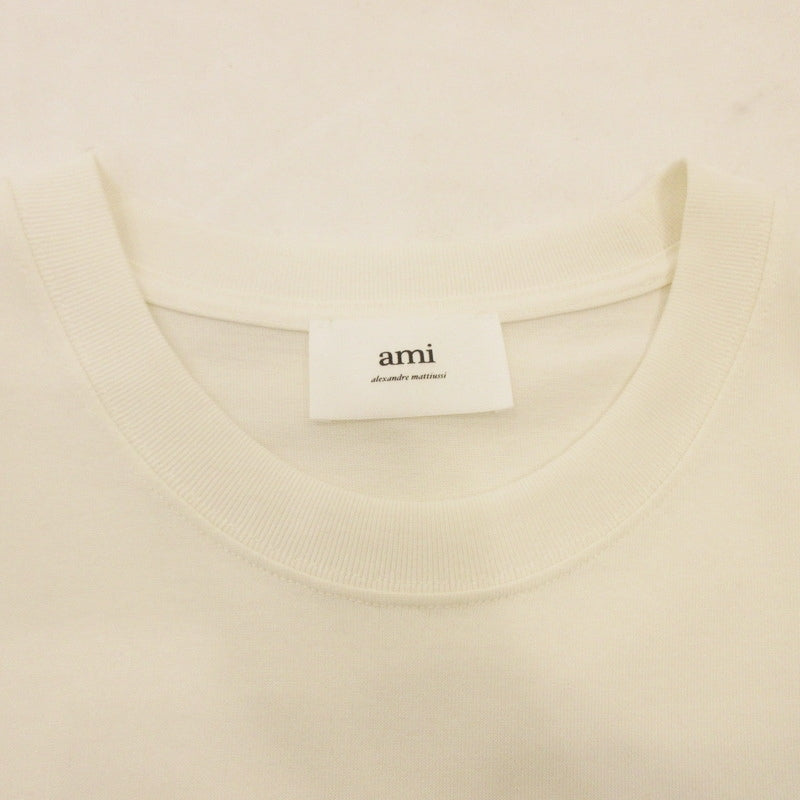 【中古】AMI | アミ 半袖Ｔシャツ UTS004.726 国内正規品 ホワイト サイズ：L