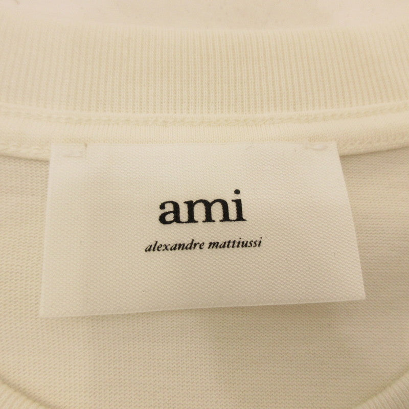 【中古】AMI | アミ 半袖Ｔシャツ UTS004.726 国内正規品 ホワイト サイズ：L