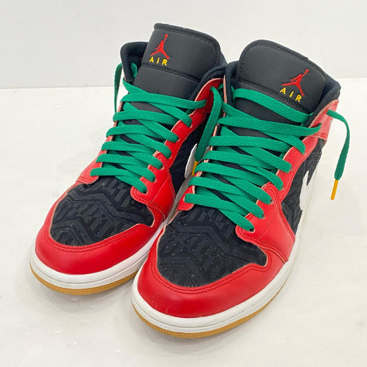 【中古】NIKE | ナイキ AIR JORDAN 1 MID 'HOLIDAY SPECIAL' スニーカー DQ8417-006 2022A/W 27.0cm レッド 27cm