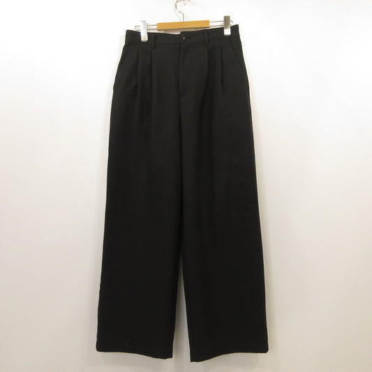 【中古】Danton | ダントン MELANGE TWILL 2TUCK WIDE PANTS パンツ DT-E0253 MET ブラック サイズ：40