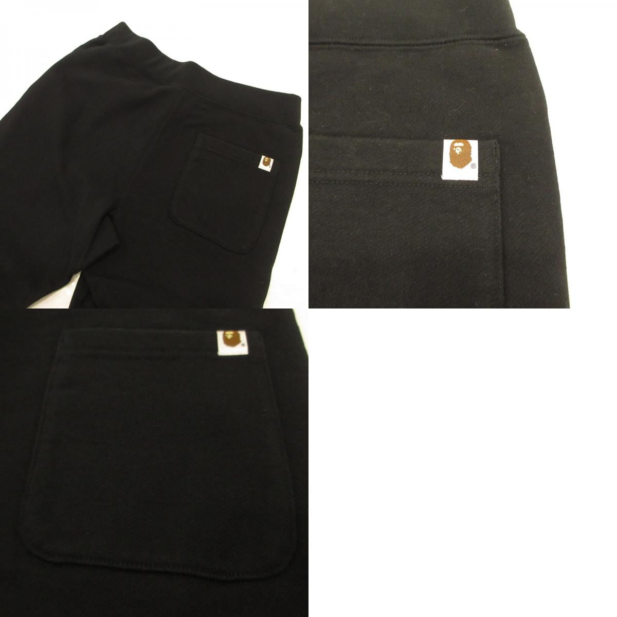 【中古】A BATHING APE | アベイシングエイプ パンツ 001PTG301004X ブラック サイズ：S
