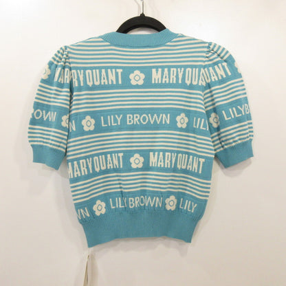 【中古】Lily Brown | リリーブラウン ジャガードニットトップス セーター LWNT254041 ｻｲｽﾞ:F ブルー