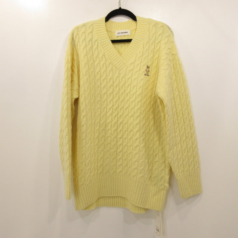 【中古】Lily Brown | リリーブラウン ケーブルニットミニワンピ ワンピース LWNO245071 ｻｲｽﾞ:F イエロー