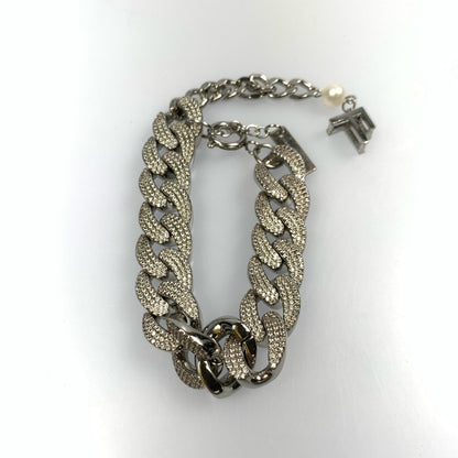 【中古】 Diamond Set Chain Bracelet ブレスレット シルバー