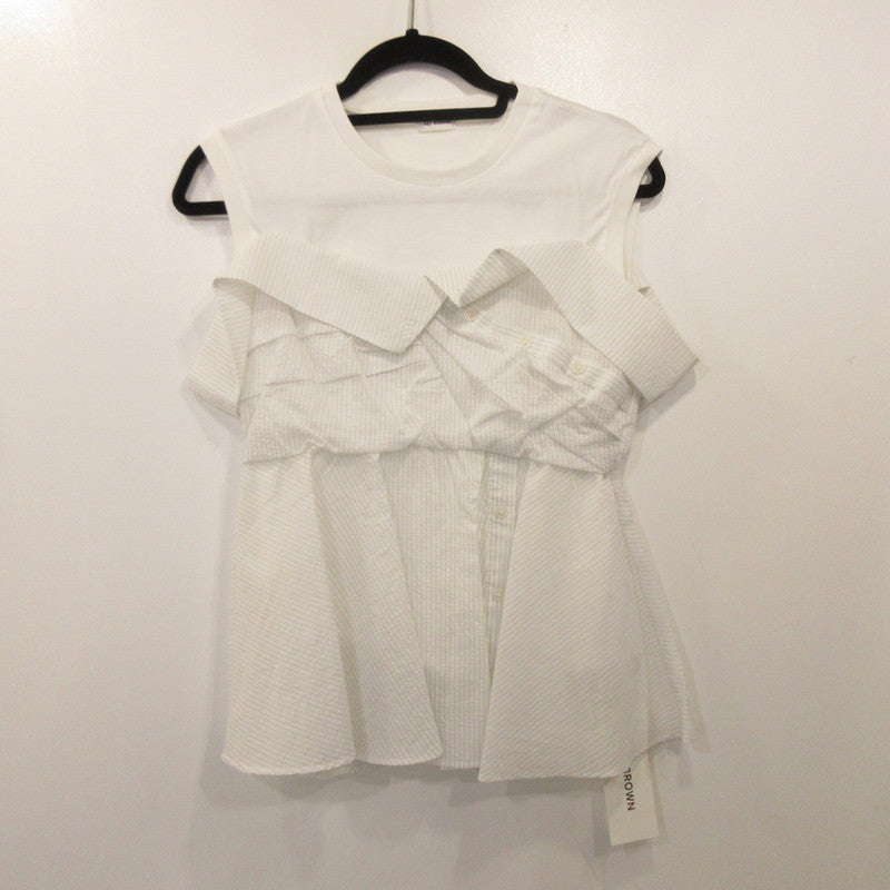 Lily Brown | Layered Cutsew Top Other Tops LWCT254174 Size: F White