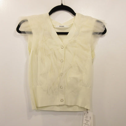 snidel | Snidel Sustainable Tulle Frill Knit Pullover Other Tops SWNT254116 Size:F Beige