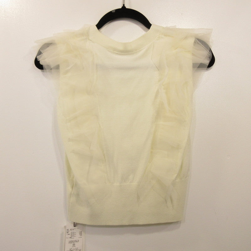 snidel | Snidel Sustainable Tulle Frill Knit Pullover Other Tops SWNT254116 Size:F Beige