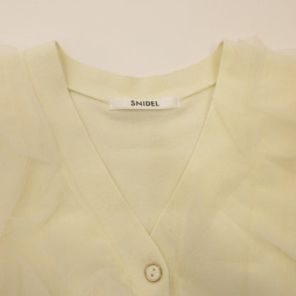 snidel | Snidel Sustainable Tulle Frill Knit Pullover Other Tops SWNT254116 Size:F Beige