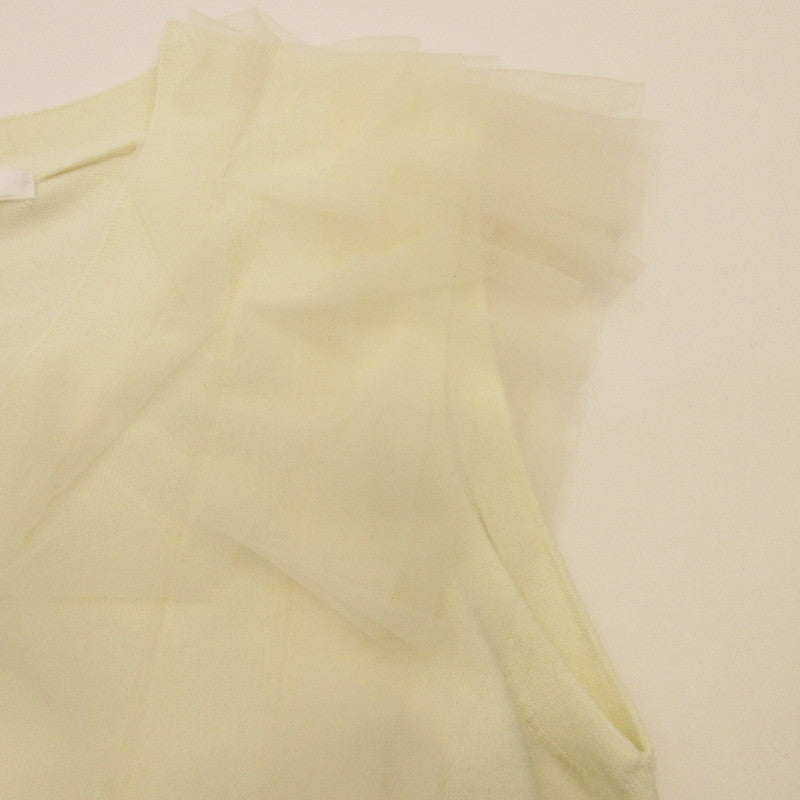 snidel | Snidel Sustainable Tulle Frill Knit Pullover Other Tops SWNT254116 Size:F Beige