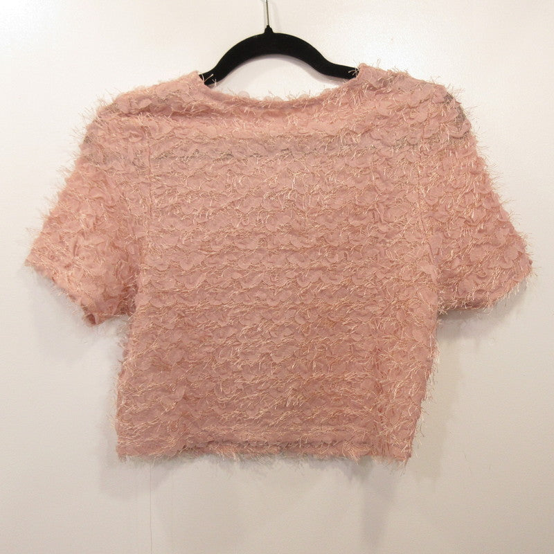 Fluffy Heart Top, Other Tops 592552700201-01 Size: F Pink