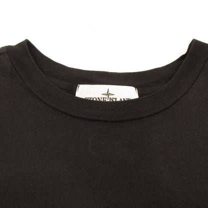 【中古】STONE ISLAND | ストーンアイランド LOGO PATCH SHORT SLEEVE 半袖Ｔシャツ 801524113 国内正規品 ブラック サイズ：L