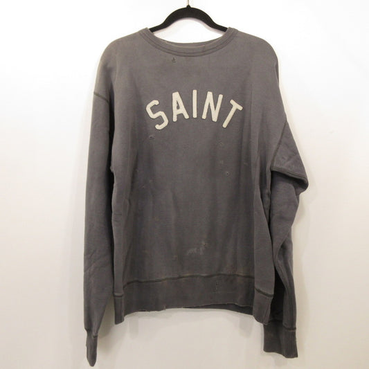 【中古】SAINT MICHAEL | セントマイケルセイントマイケル CRW SWEAT SH スウェット SM-S21-0000-018 グレー サイズ：L