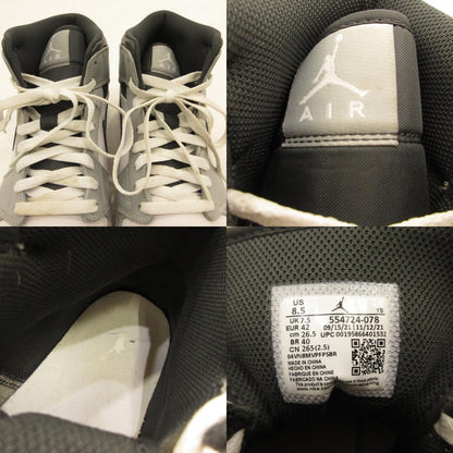 【中古】NIKE | ナイキ AIR JORDAN 1 MID GREYSCALE スニーカー 554724-078 2022S/S グレー 26.5cm
