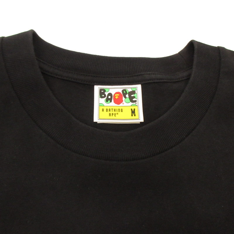 A BATHING APE | A BATHING APE PHOTO PRINT APE HEAD RELAXED FIT TEE Short-sleeved T-shirt 1L30-110-333 Black Size: M