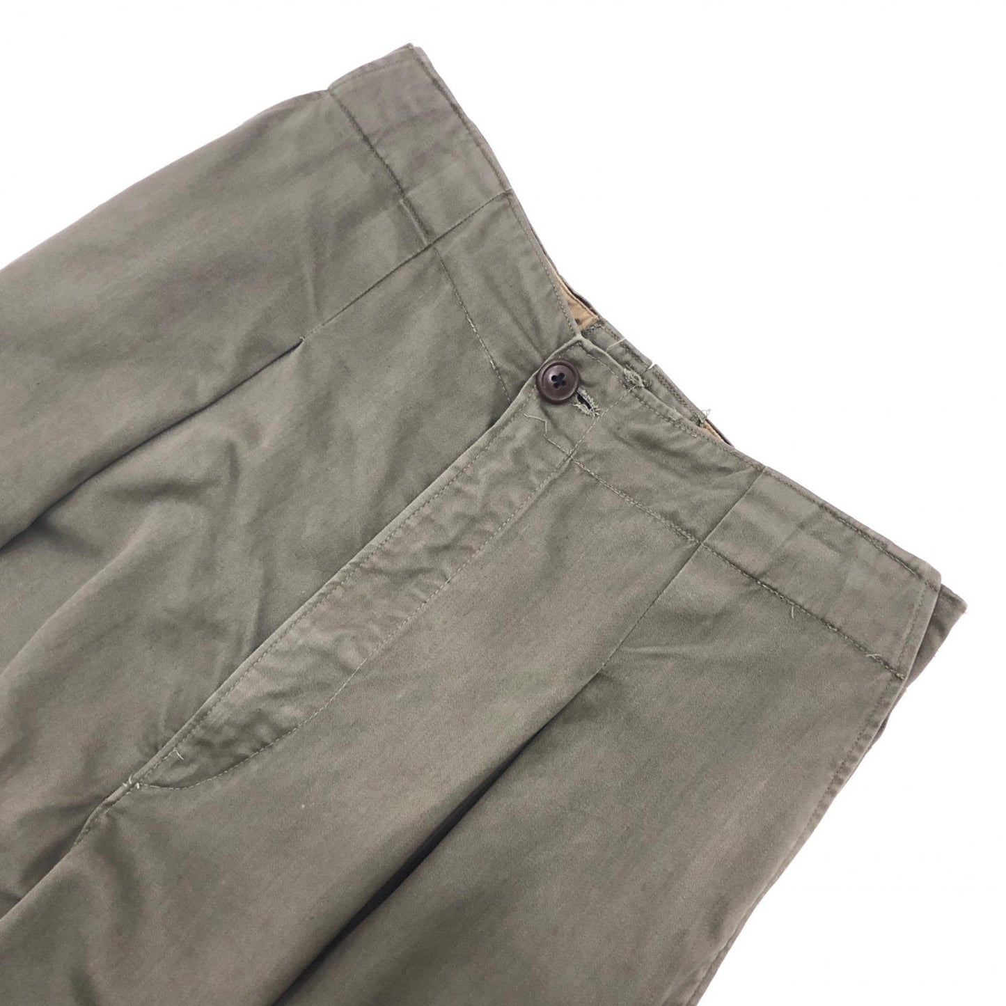 【中古】MILITARY衣料 | ミリタリーイリョウ パンツ 50-60s カーキ