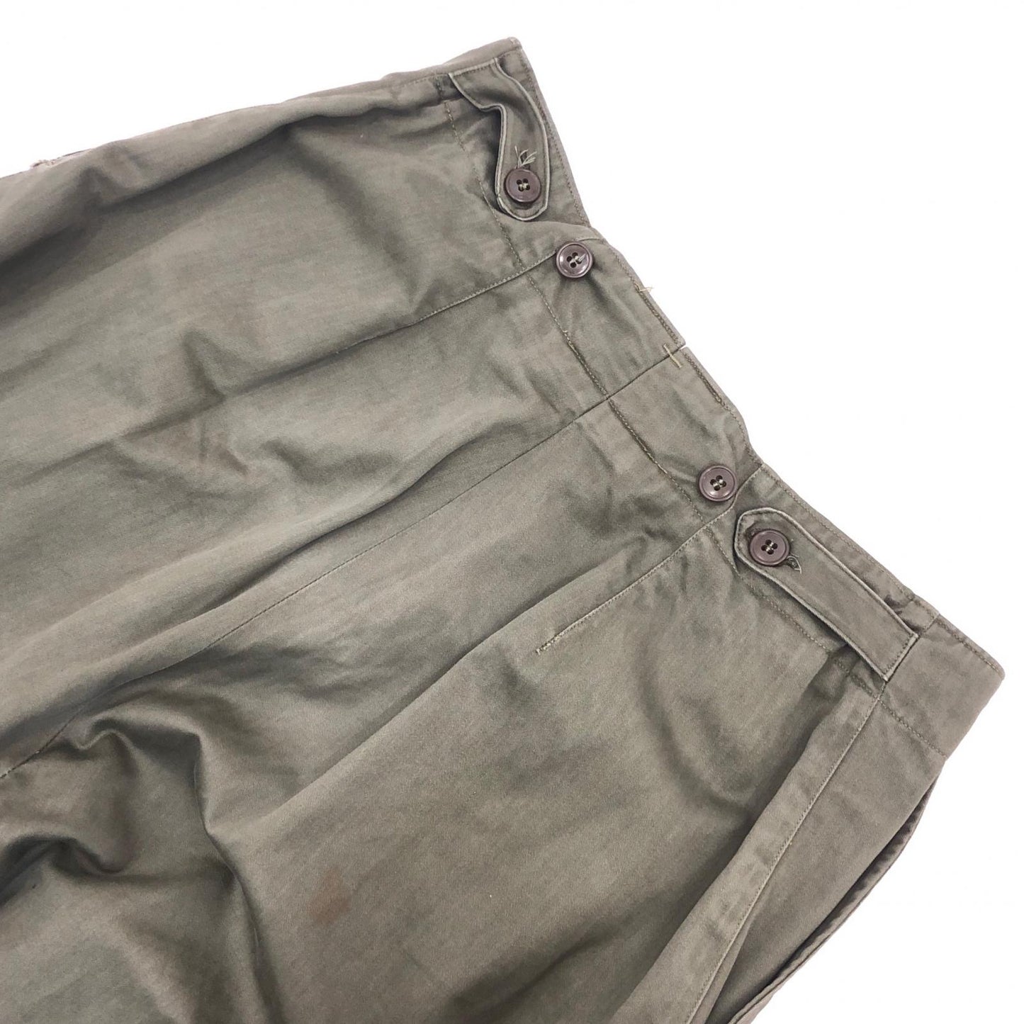 【中古】MILITARY衣料 | ミリタリーイリョウ パンツ 50-60s カーキ