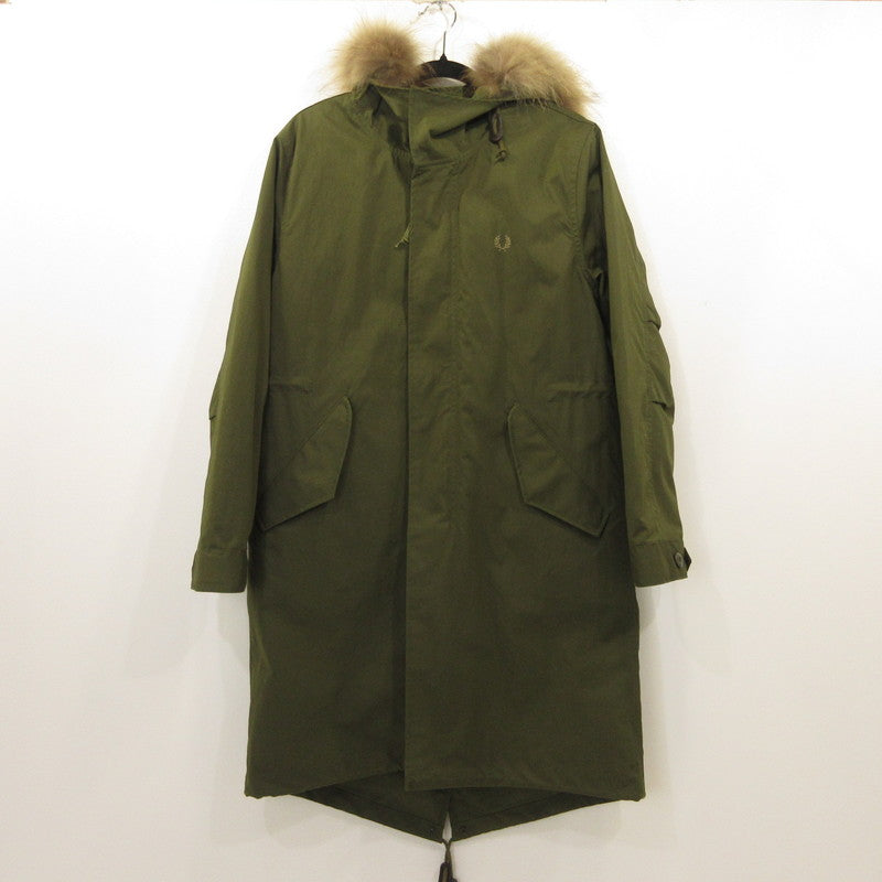 【中古】FRED PERRY | フレッドペリー モッズコート F2562 ライナー付き オリーブ サイズ：S