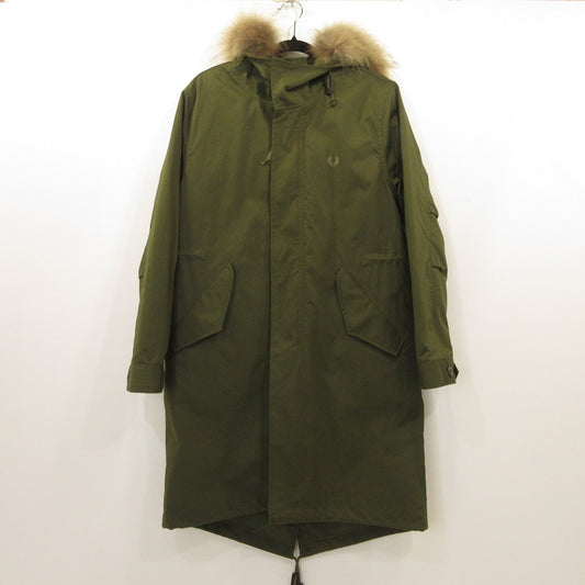 【中古】FRED PERRY | フレッドペリー モッズコート F2562 ライナー付き オリーブ サイズ：S