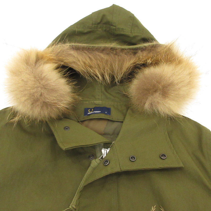 【中古】FRED PERRY | フレッドペリー モッズコート F2562 ライナー付き オリーブ サイズ：S