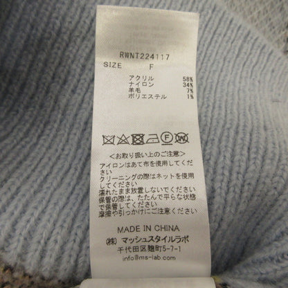【中古】furfur | ファーファー FIGAROカーディガン カーディガン RWNT224117 ブルー