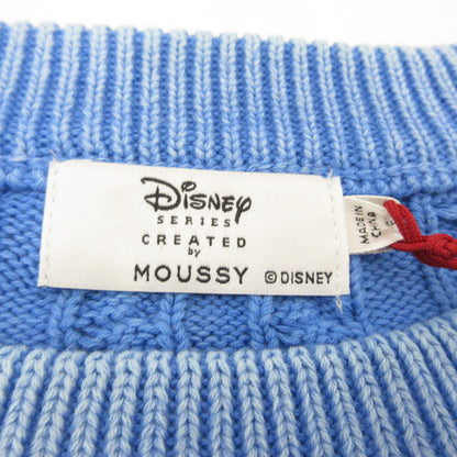 【中古】MOUSSY | マウジー MD ケーブルニット セーター 010ISY70-0751 ｻｲｽﾞ:F ブルー