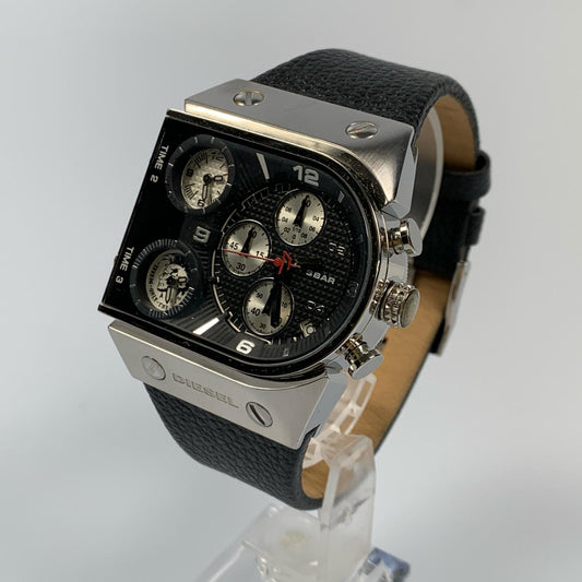 【中古】DIESEL | ディーゼル トリプルタイム タイム3 腕時計 DZ9054 シルバー