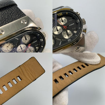 【中古】DIESEL | ディーゼル トリプルタイム タイム3 腕時計 DZ9054 シルバー