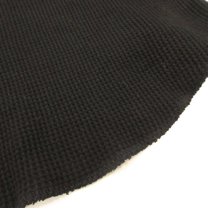 4B HENLEY NECK WAFFLE LS Long Sleeve T-Shirt UM-CSLS02N-251 Black Size: 2